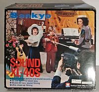 Original Sankyo Sound XL-40S product box with colorful graphics including children filming
