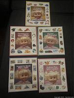 Photo showing five vintage Cricket Playmates children's books arranged on a surface. Covers feature the character Cricket's face and thematic decorative borders.
