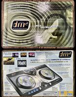 Top and bottom view of the Mixman DM2 box showing product branding, product image, and feature highlights.