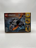Front box view of Lego Creator 3111 Cyber Drone 3-in-1 set, showing age recommendation 6+, 113 pcs, new and sealed box.