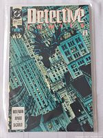 Front cover of Detective Comics #626 comic featuring Batman and cityscape background