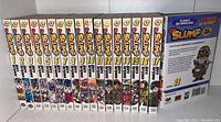 All 18 volumes displayed side by side showing front spines numbered 1–18