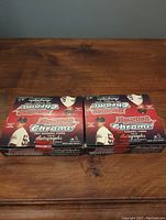 Two unopened boxed 2007 Bowman Chrome Baseball Cards with player images and series branding.