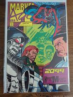 Front cover of Marvel Age comic book issue 125 from June 1993, showing detailed illustration of Marvel 2099 characters.