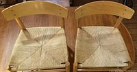 Top view of two chairs side by side showing seats and backs