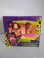 Front side of the factory sealed 1991 Pro Set Super Stars MusiCards hobby wax box showing colorful packaging with musician images and promotional text.