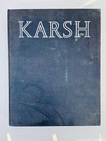 Front cover of the cloth-bound hardcover book with 'KARSH' title