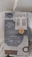 Living Colors Tier & Valance Set box with coffee themed curtains