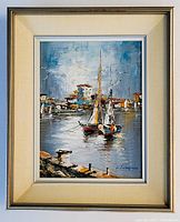 Full view of painting and frame