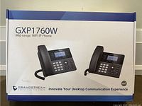 Front view of box showing Grandstream GXP1760W WiFi IP Phone model and brand