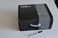 Original box for the FAVI RioHD-LED-3 projector with a Sharpie for size reference.