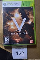 Front cover of Xbox 360 game case for Armored Core V showing game art and rating
