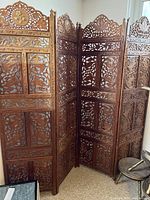 View of the four-panel folding screen from front