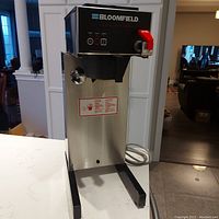 Front view of Bloomfield coffee maker on countertop