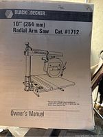 Owner's manual for Black & Decker 10 inch Radial Arm Saw Model 1712