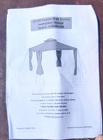Instruction manual for 10'x10' gazebo with netting showing item and reference info