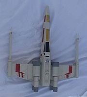 Top-down view of the X-Wing Fighter showing wing details and shape.