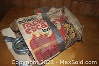 Original packaging of the metal escape ladder showing branding and printed information