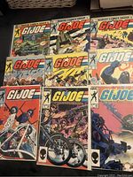 Thirteen 'A Real American Hero' issues (#31-43) laid out