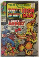 Front cover of the comic with Captain America and the villain MODOK, showing the title, issue number, date, and condition.