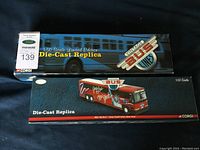 Box of the Corgi Vintage Bus Lines 1:50 scale die-cast replica showing side profile with 'Die-Cast Replica' and Vintage Bus Lines branding