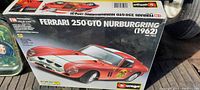 Box front showing artwork and branding for Ferrari 250 GTO Nurburgring 1962 model kit