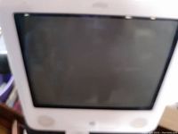 Apple eMac front view showing integrated CRT screen and front speakers