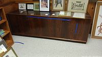 Frontal view showing exterior veneer pattern and panel design