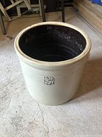 Front and side view showing 3-gallon marking on outer surface and beige color.