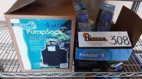 Box of NurseryPro Pump Sock for cut-resistant protective filter on submersible pumps.