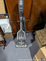 Full view of Shark upright vacuum cleaner showing overall condition and design