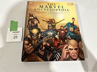 Front cover showing iconic Marvel characters in illustrated form including Wolverine, Spider-Man, Captain America, and others.