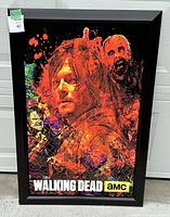 Full framed poster of The Walking Dead with the show's logo and characters.