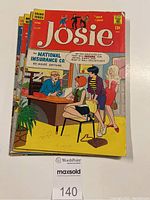 Front cover of Josie No. 27 June 1967 comic book showing characters in an office setting, signed by Dan DeCarlo artwork credit.