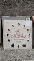 Front cover of "The Great Songs of Christmas" LP record in used condition.