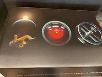 Top view of slipcase lid featuring images of astronaut, HAL 9000, and space station, with title 'The Making of Stanley Kubrick's 2001: A Space Odyssey'