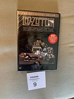 Front view of DVD case for Led Zeppelin The Song Remains The Same concert movie, sealed and featuring special edition artwork and remastering sticker.