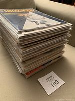 Stack of 46 Cracked magazines bagged and boarded for protection, showing thickness and condition of the collection.