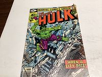 Front cover of The Incredible Hulk comic #237 showing the Hulk breaking through a wall with text 'When a City Dies!'