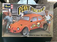 Box of the Revell Penny Pincher VW Bug model kit showing artwork and brand name