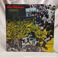 Front cover showing the Max Webster 'Diamonds, Diamonds' album with band photos and crowd image