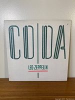 Front cover of Led Zeppelin Coda album showing title and artist name