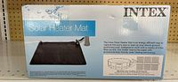 Front of Intex Solar Heater Mat box showing product image and branding