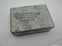Top view of the metal tin with Federal Safe-Air Corp text and product information on the lid.