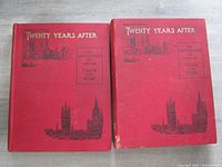 Front covers of two hardcover volumes titled 'Twenty Years After The Battlefields of 1914-18 Then and Now', showing slight wear and discoloration on red cloth binding.