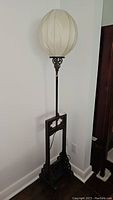 Full assembled view of floor lamp