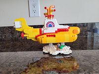 Full assembled Yellow Submarine on display stand