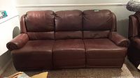 Front view of three-seat sofa