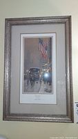 Framed print of "Memories" by G. Harvey showing full view of artwork including decorative frame, matting, and glass cover.