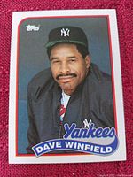 Photo of a Topps Dave Winfield baseball card featuring the player from New York Yankees in excellent condition.